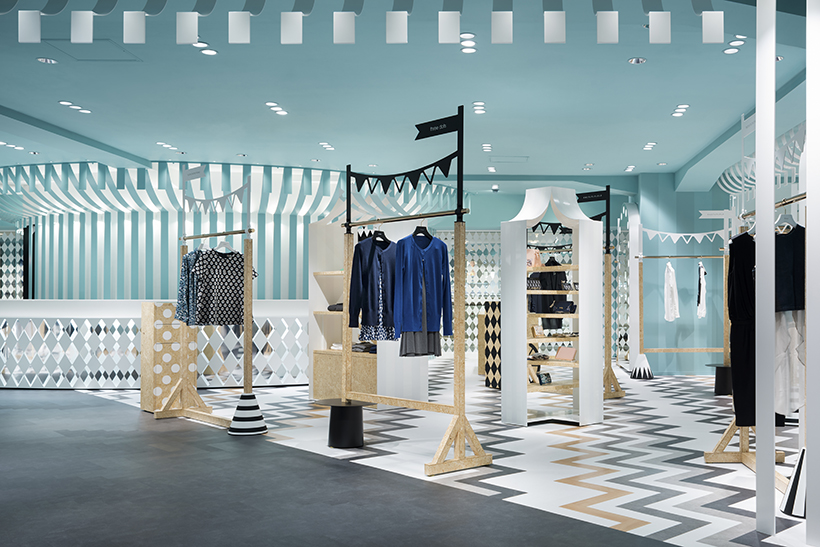 Espacio diseñado por nendo en los grandes almacenes Seibu Shibuya de